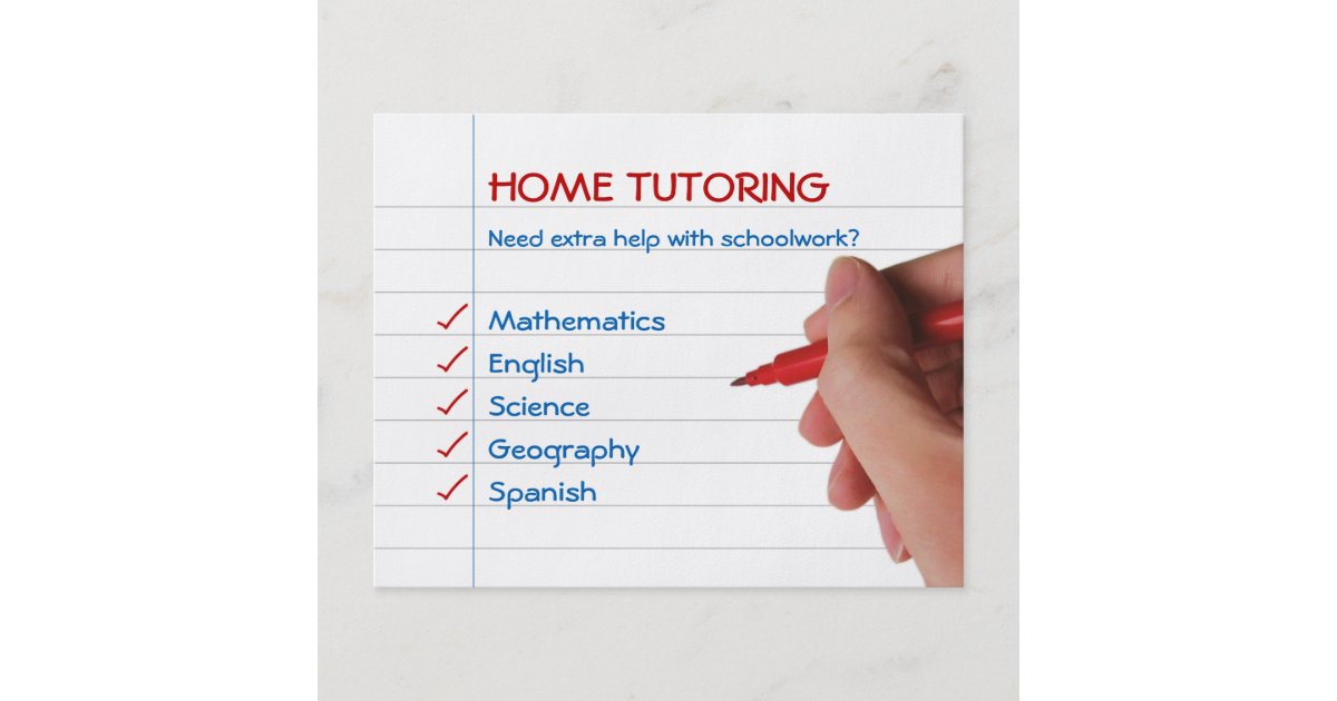sample tutoring flyer