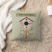 Home Tweet Home  Throw Pillow