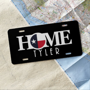 HOME Tyler Texas License Plate
