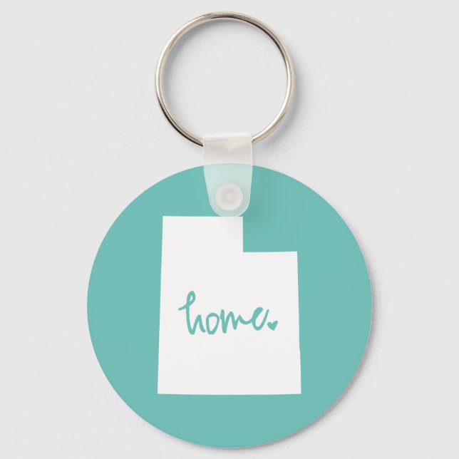 Home Utah Custom Color Keychain (Front)
