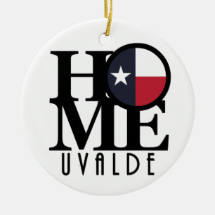 HOME Uvalde Texas Ceramic Ornament