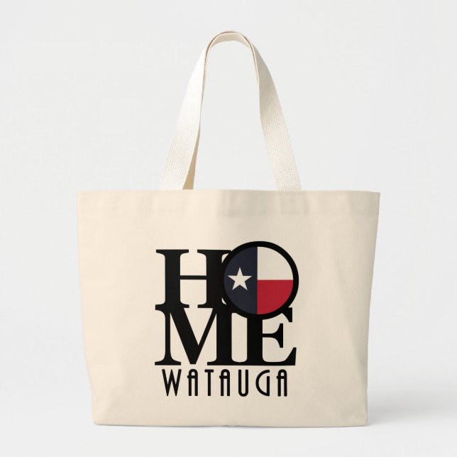 HOME Watauga Texas Large Tote Bag (Front)