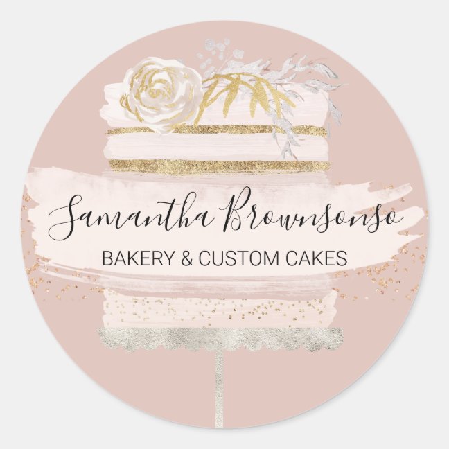 Home Wedding Cake Maker Classic Round Sticker