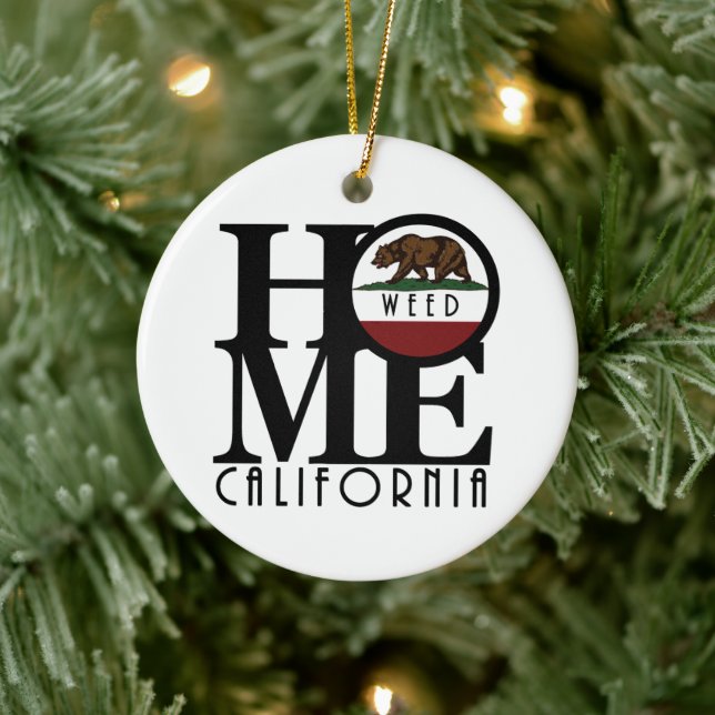 HOME Weed California Ceramic Ornament (Tree)