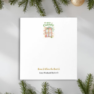 Home Where the Heart Is Realtor Christmas Stylish Notepad