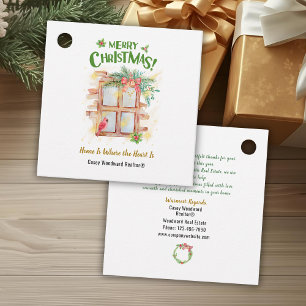Home Where the Heart Real Estate Christmas Cute Favor Tags
