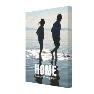 Home, Where Your Story Begins Family Photo Canvas