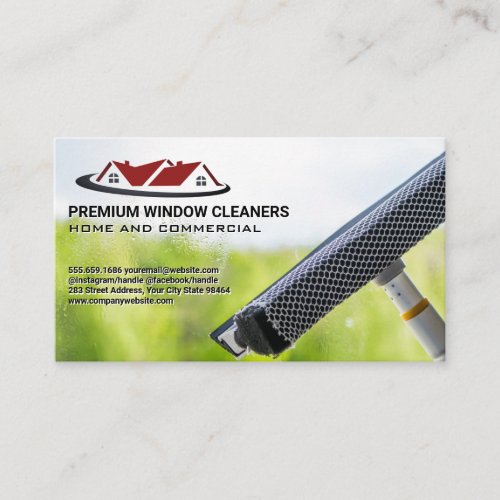 Home Window Cleaning  Squeegee Appointment Card