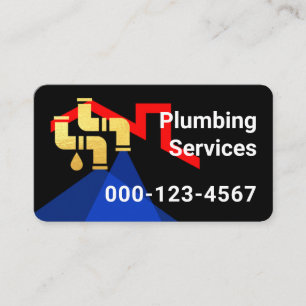 Home With Leaking Gold Pipes Business Card