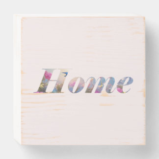 Home Wooden Box Sign
