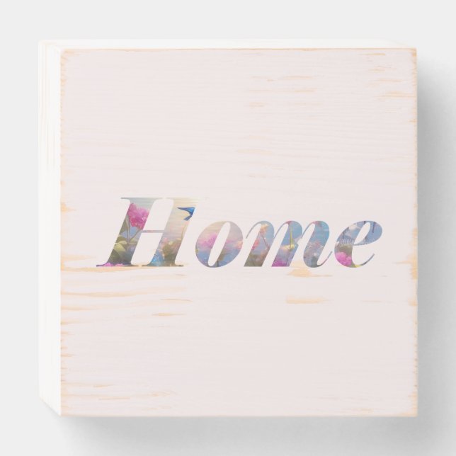 Home Wooden Box Sign (Front Horizontal)