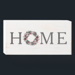 Home Wreath Christmas Wooden Box Sign<br><div class="desc">More farmhouse decor in the Little Bayleigh store!</div>