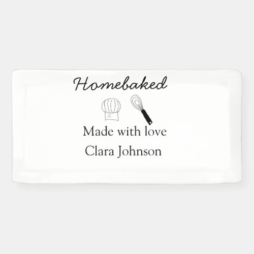 Homebaked bakery made with love add name details banner