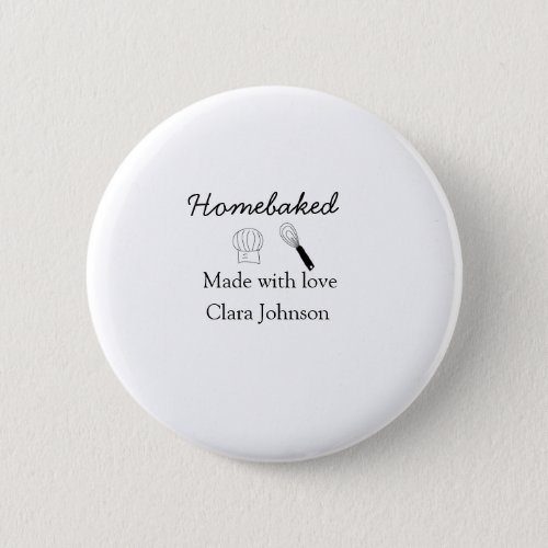 Homebaked bakery made with love add name details button