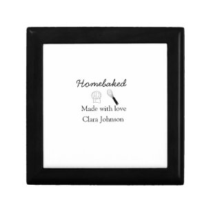 Homebaked bakery made with love add name details gift box