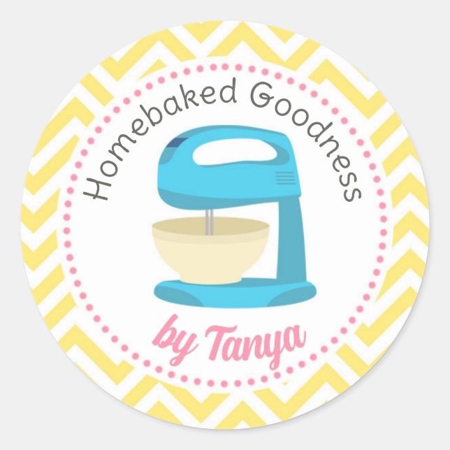 Homebaked Personalized Stickers - Standing Mixer (Front)
