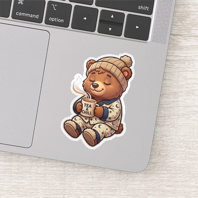 Homebody Bear Sticker (Detail)