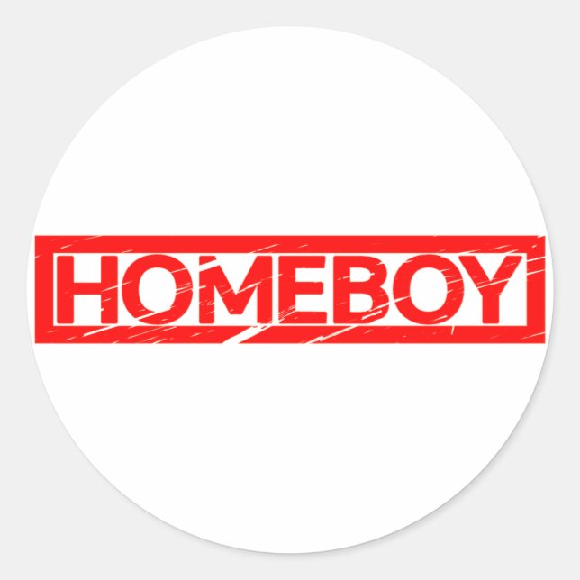 Homeboy Stamp Classic Round Sticker (Front)