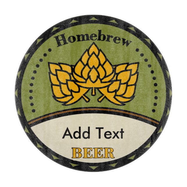 Homebrew Beer, edit text Cutting Board (Front)