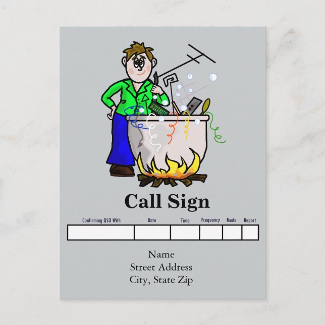 Homebrew Ham QSL Card  Customize It! (Front)