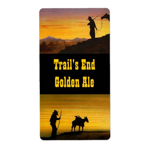 Homebrew labels Western Trails End Golden Ale