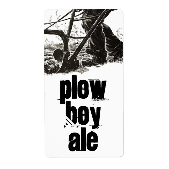 Homebrewing Supplies Beer Plow Boy Ale Field Label (Front)