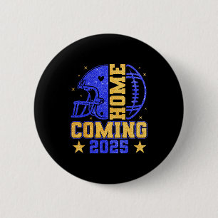 Homecoming 2025 Hoco Football Mama Girl Blue Gold Button