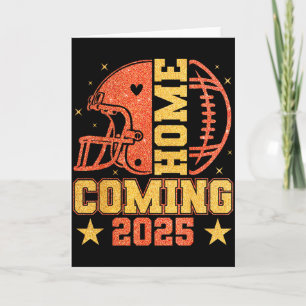 Homecoming 2025 Hoco Football Mama Girl Orange Gol Card