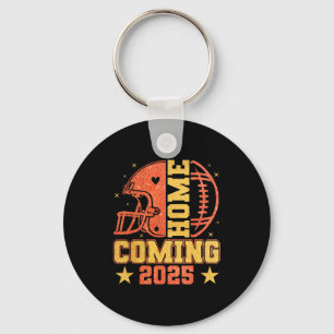 Homecoming 2025 Hoco Football Mama Girl Orange Gol Keychain