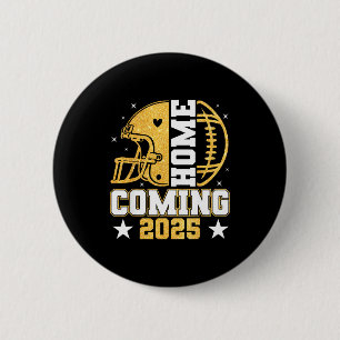 Homecoming 2025 Hoco Football Mom Mama Girl Footba Button