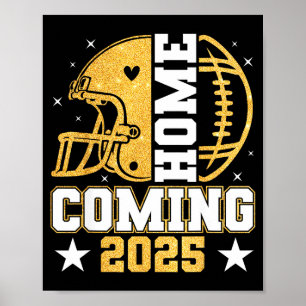 Homecoming 2025 Hoco Football Mom Mama Girl Footba Poster