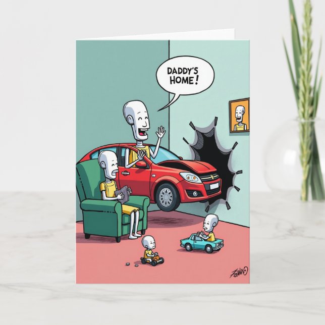 Homecoming Fathers Day Illustration Card (Front)
