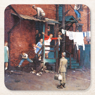 Homecoming G.I. Square Paper Coaster