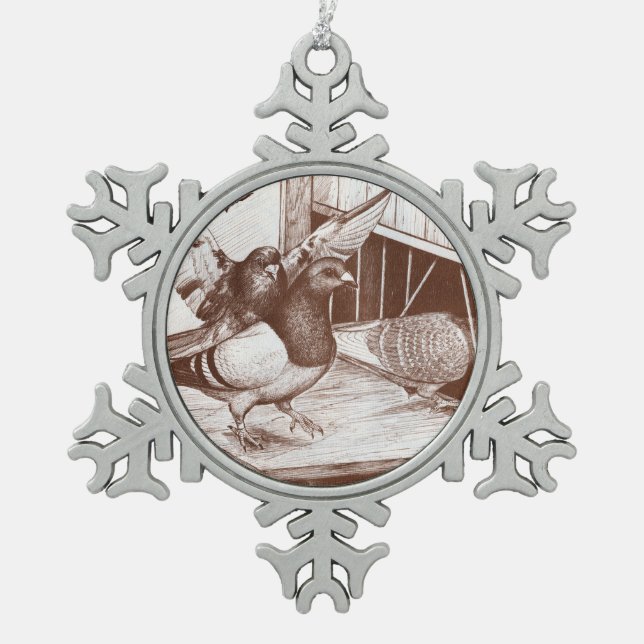 Homecoming Homers Snowflake Pewter Christmas Ornament (Front)