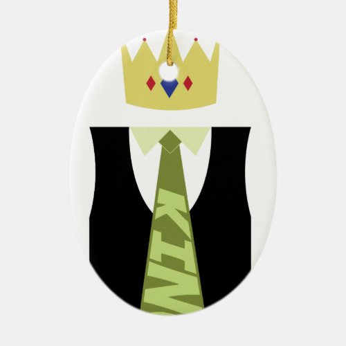Homecoming King Tie Ceramic Ornament