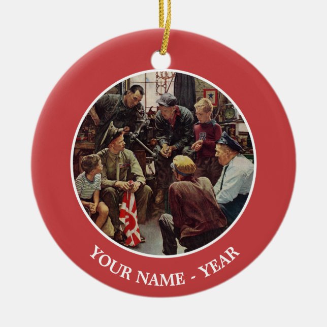 Homecoming Marine Ceramic Ornament (Front)