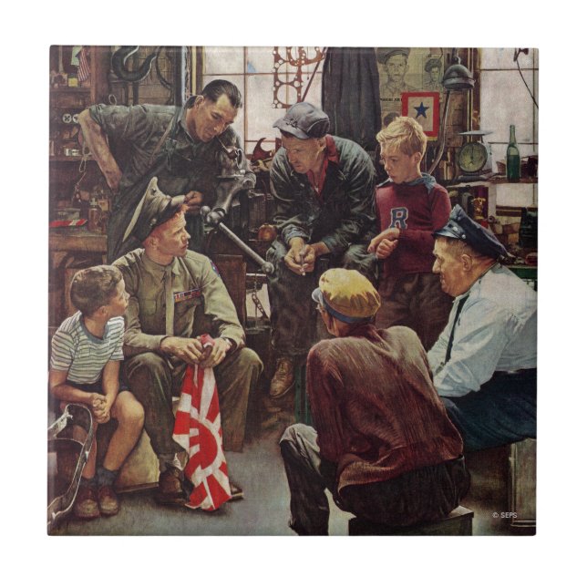 Homecoming Marine Ceramic Tile (Front)