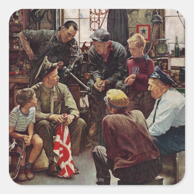 Homecoming Marine Square Sticker (Front)