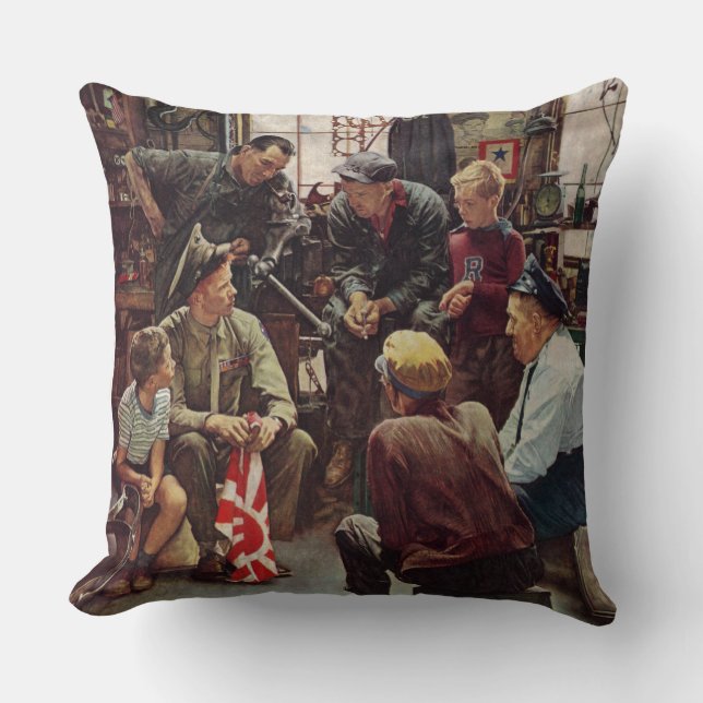 Homecoming Marine Throw Pillow (Front)