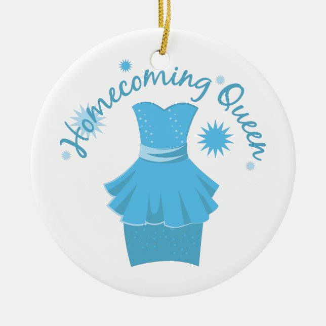 Homecoming Queen Ceramic Ornament (Front)