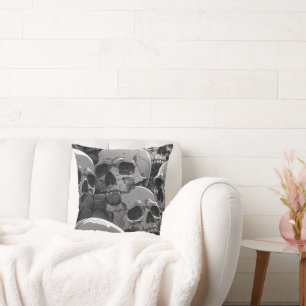 #homedeccorskullpillow throw pillow