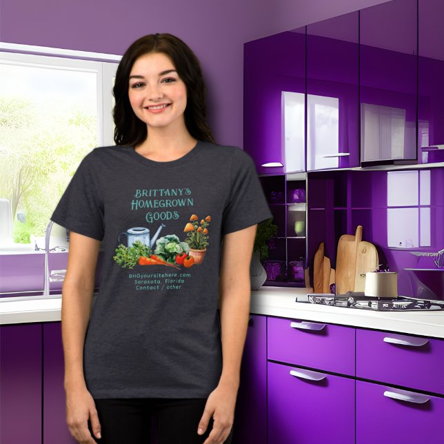 Homegrown Garden Business Advertising Tri-Blend Shirt (Creator Uploaded)
