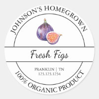 Homegrown Garden Fresh Organic Fig Label