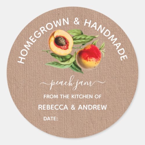 Homegrown & Handmade Peach Jam Kraft Paper,
