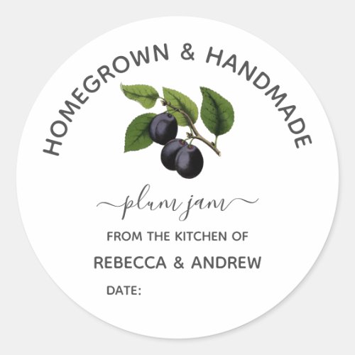 Homegrown & Handmade Plum Jam Vintage