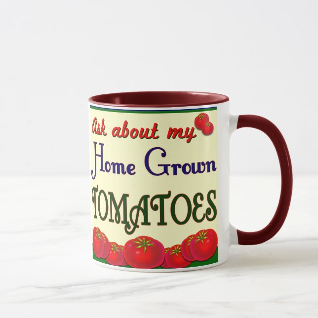 Homegrown Tomato Garden Slogan Mug (Right)