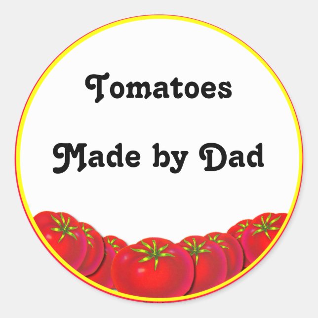 Homegrown Tomatoes Custom Canning Labels (Front)