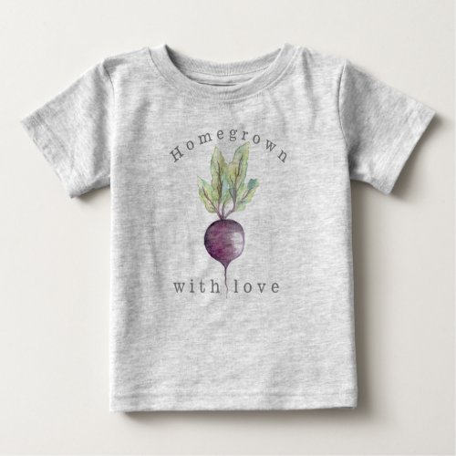 Homegrown with love  Beet  Organic Veggie Baby T_Shirt