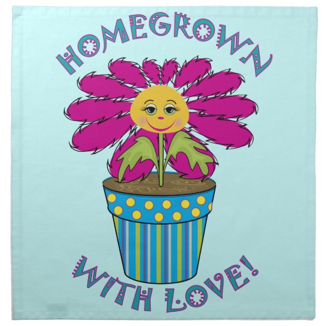 Homegrown with Love Napkin (Front)