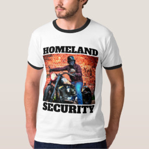 HOMELAND SECURITY BIKER MOTORCYCLIST T-SHIRTS